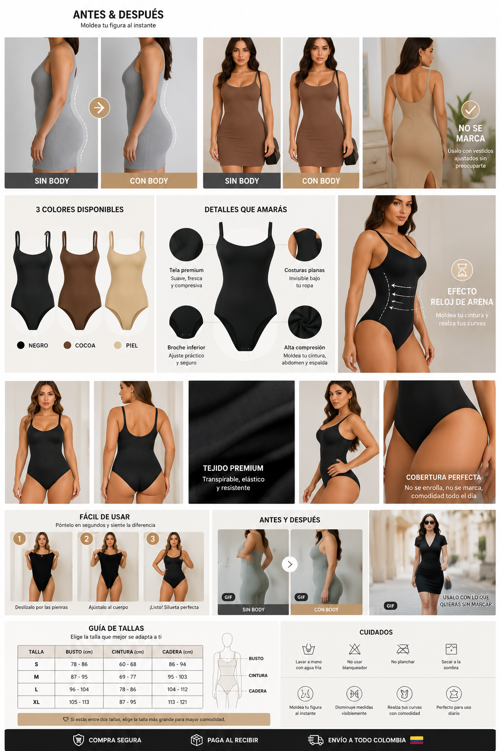 Moldea tu cintura, realza tus curvas y luce increíble con cualquier outfit.